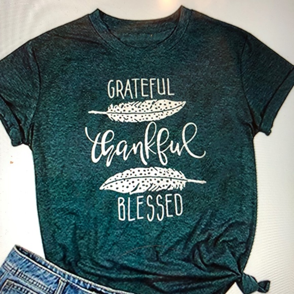 Grateful thankful blessed t-shirt - Picture 1 of 3